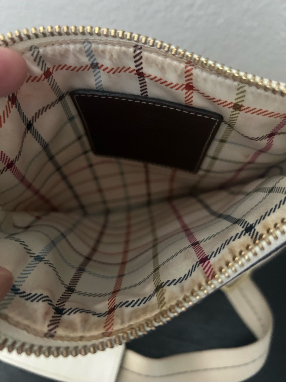 Coach Cream Plaid Interior Crossbody - Picture 4 of 13